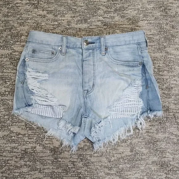 American Eagle high rise denim shorts - Picture 1 of 9